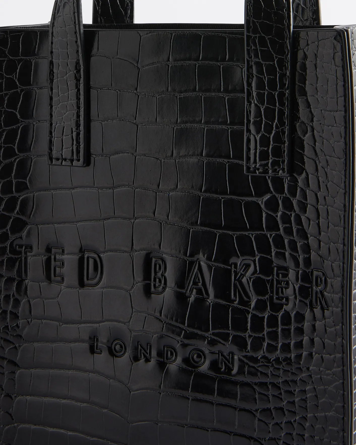 Ted baker Gatocon Mini Croc Detail Icon Bag-Black