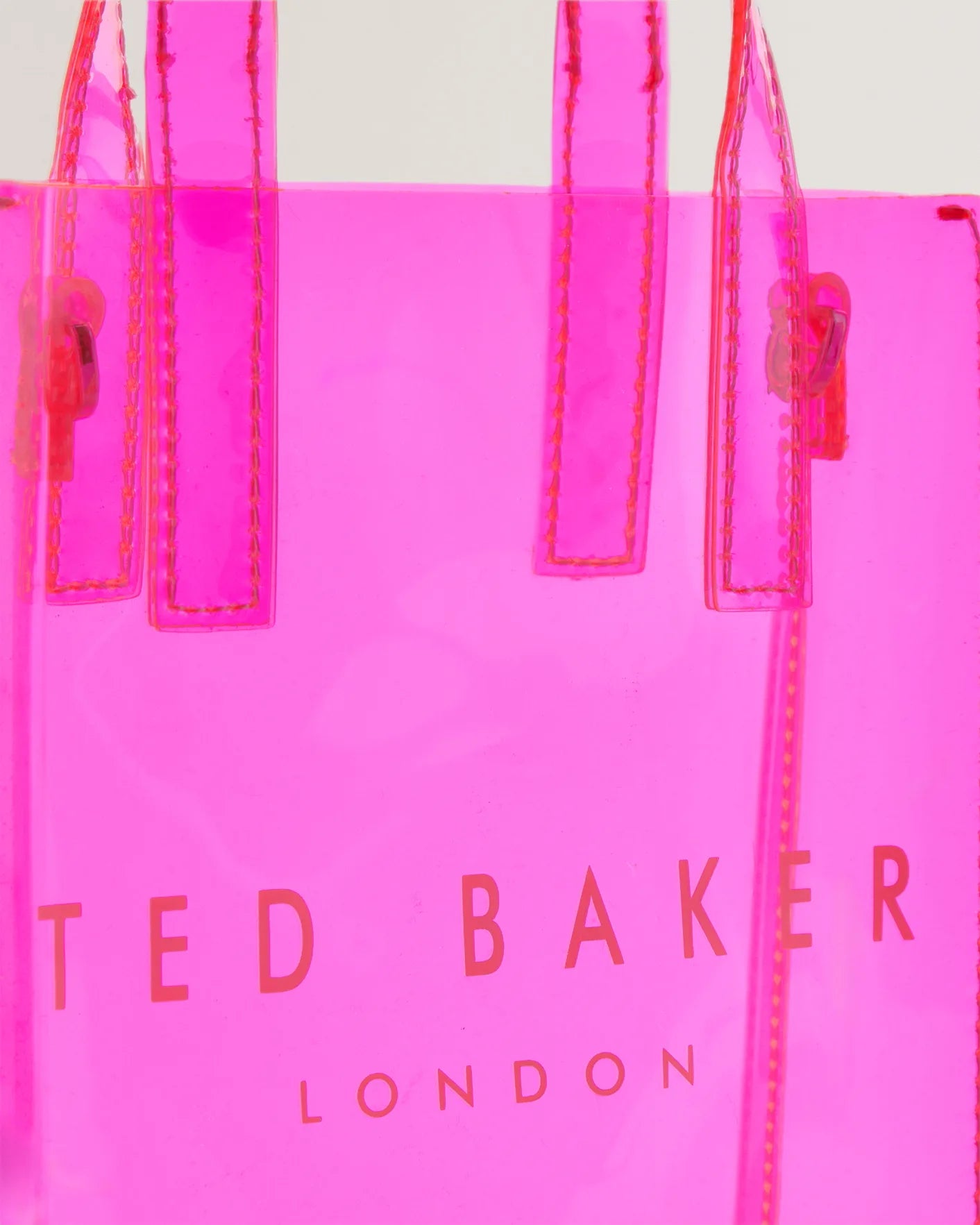 Ted Baker Sheacon Mini Transparent Vinyl Icon Tote Bag-Pink