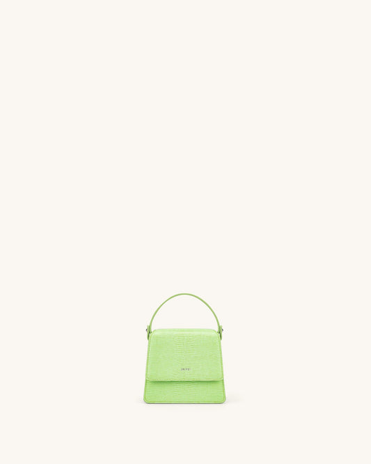 BOXED JW PEI FAE Micro MINI TOP HANDLE BAG - LIME GREEN LIZARD