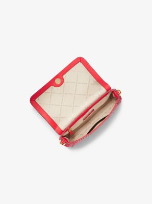 Michael Kors Jet Set Signature Logo Convertible Crossbody Bag-Red