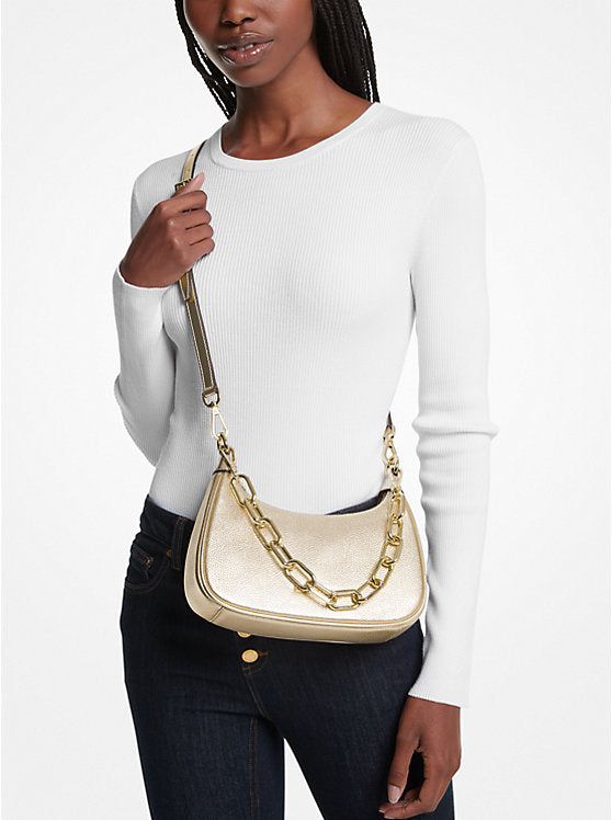 Michael Kors Cora Metallic Mini Bag-Gold