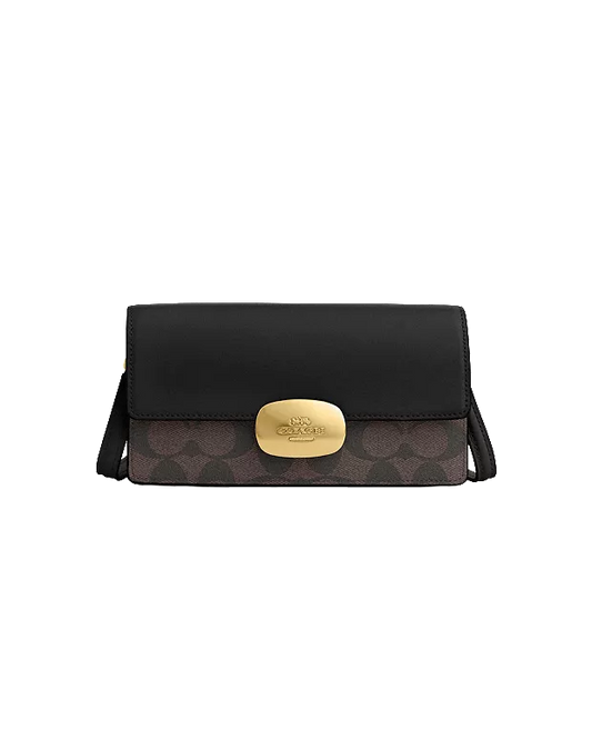 Eliza Small Flap Crossbody bag-Brown black