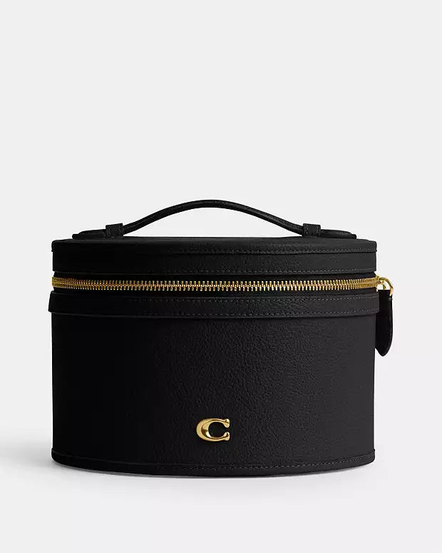 Boxed Coach Vanity case bag  -Black