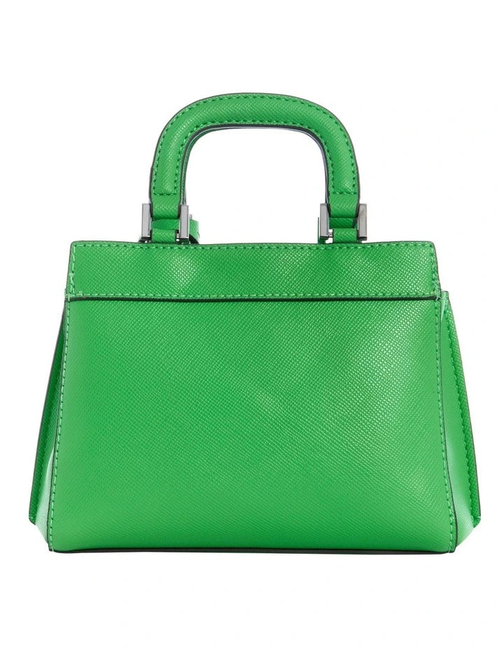 Guess Mini Katey Green Top Handle Satchel Bag-Green