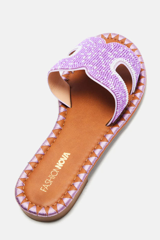 FASHIONOVA Keeping it Chic flat Slippers -Purple