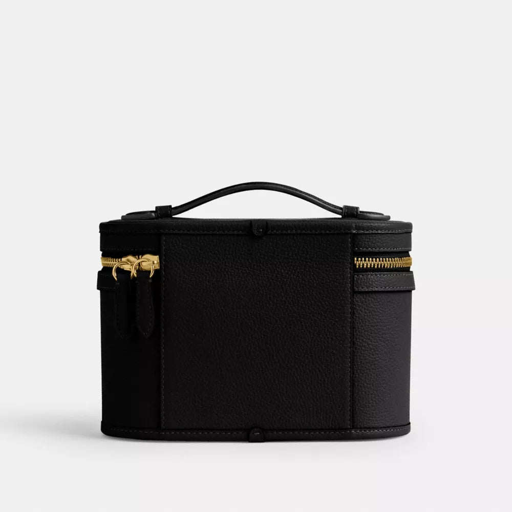 Boxed Coach Vanity case bag  -Black