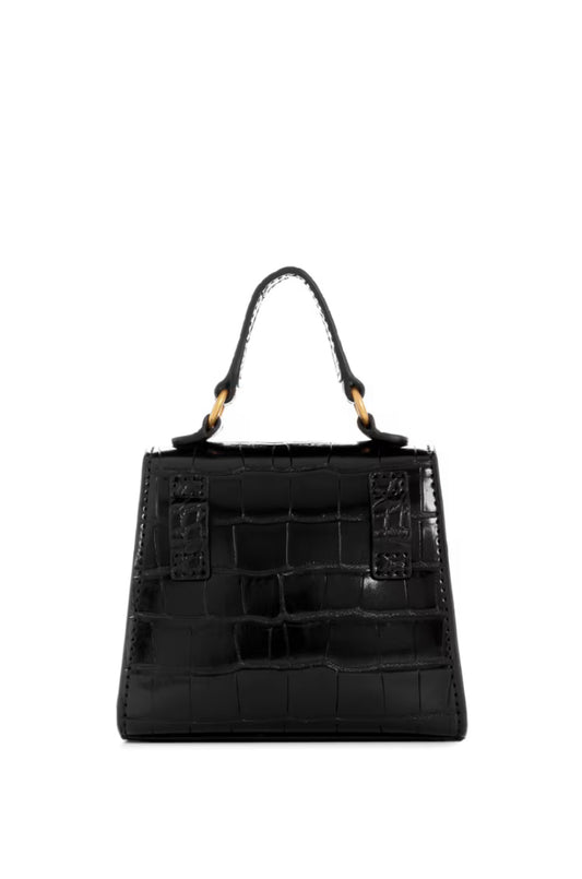 Guess Sestri Micro mini Croc crossbody bag -Black