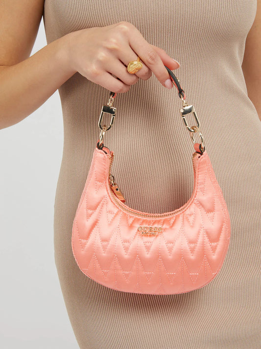 Guess Golden Rock Mini Hobo bag-Coral