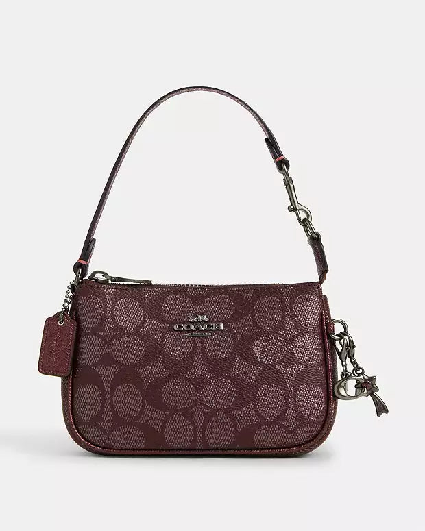 Boxed Coach Nolita 15 Micro bag -Wine