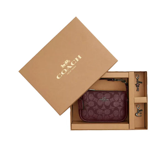 Boxed Coach Nolita 15 Micro bag -Wine