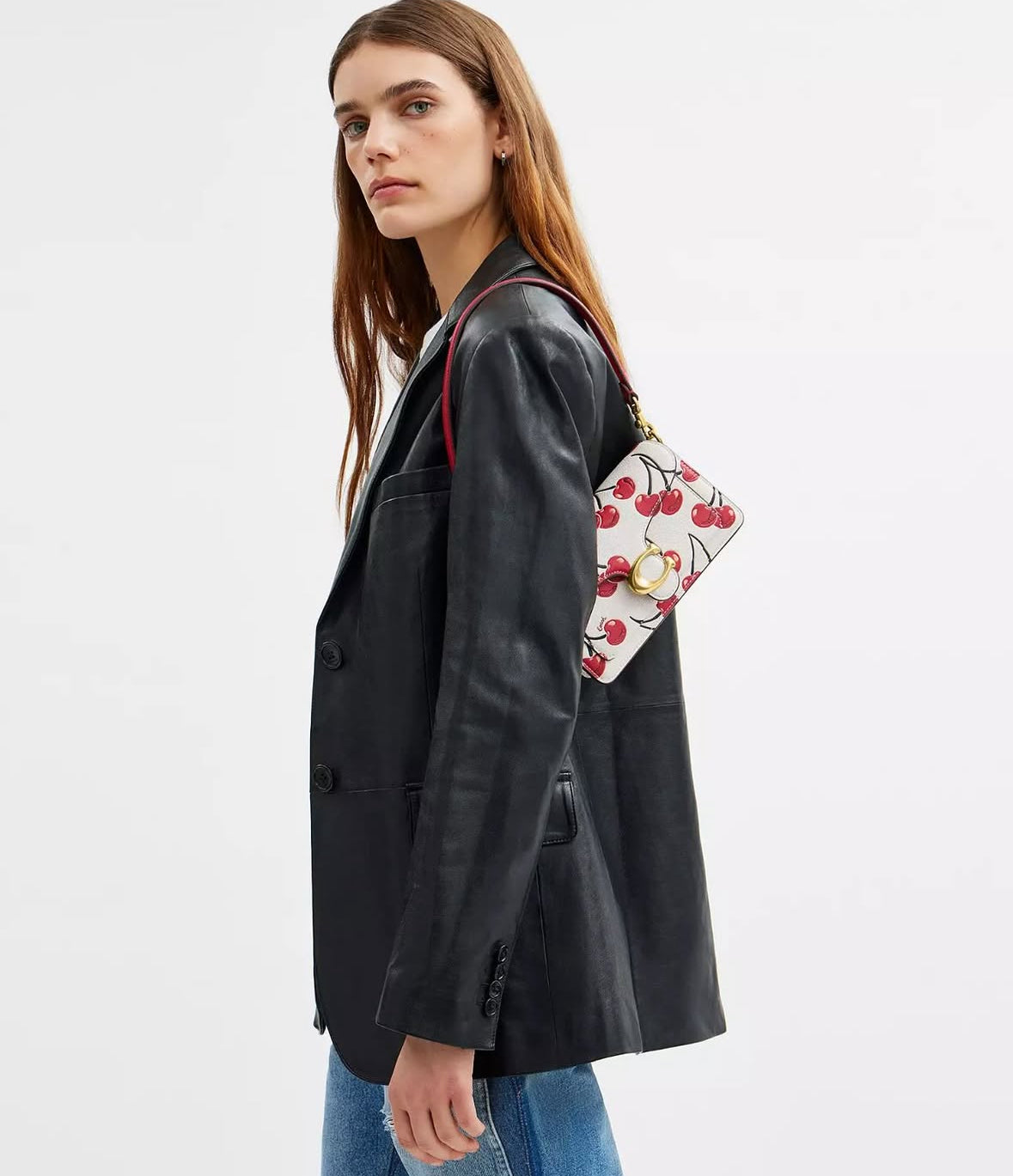 BOXED Coach Tabby 20 cherry print