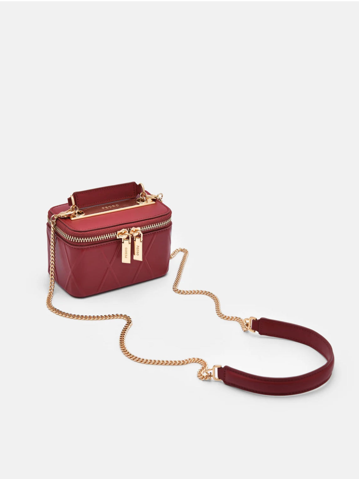 Pedro Ari leather Vanity bag -Wine