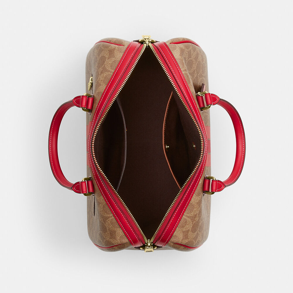 PREORDER Rowan Large Satchel Bag In Signature Canvas With Stripe