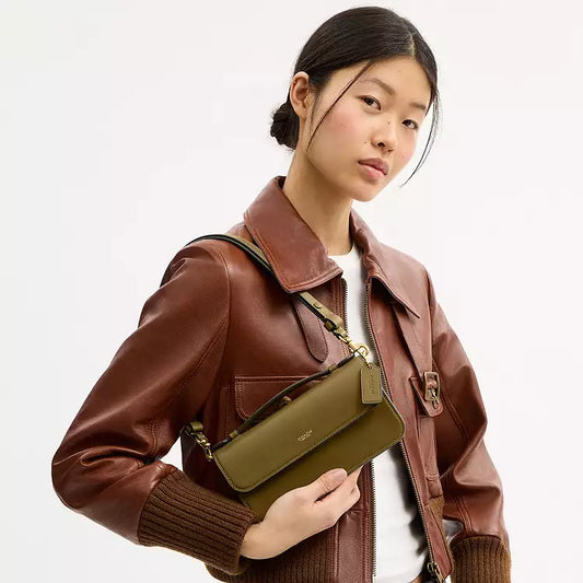 BOXED COACH New York Elora Top Handle Crossbody Bag-Olive