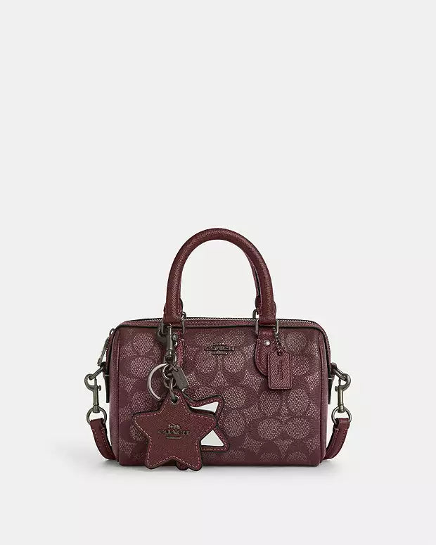 PREORDER Coach Boxed Mini rowan Satchel -Wine