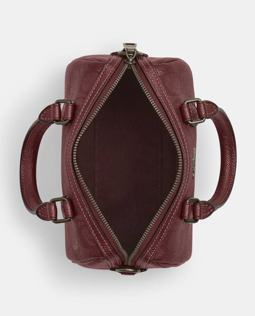 PREORDER Coach Boxed Mini rowan Satchel -Wine