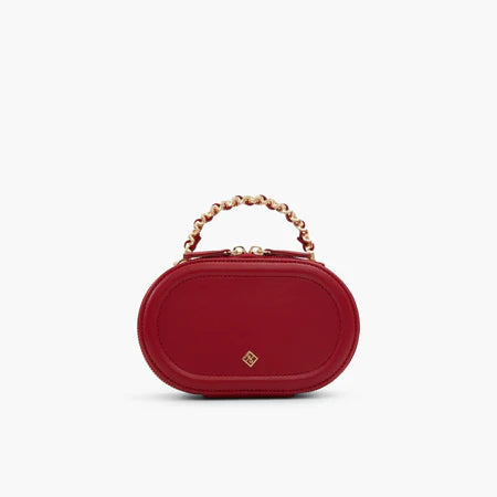 Call it Spring Leaha top handle Clutch bag -Dark red
