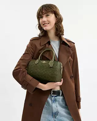 PREORDER Coach Midi Rowan Satchel bag-Green