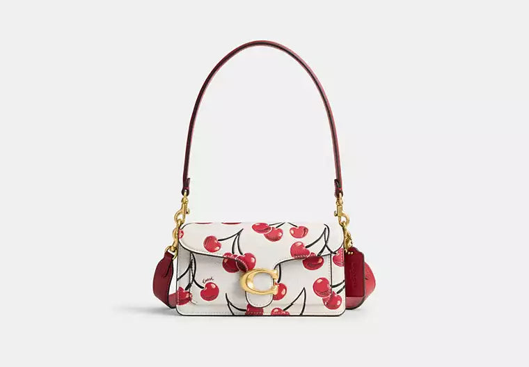 BOXED Coach Tabby 20 cherry print