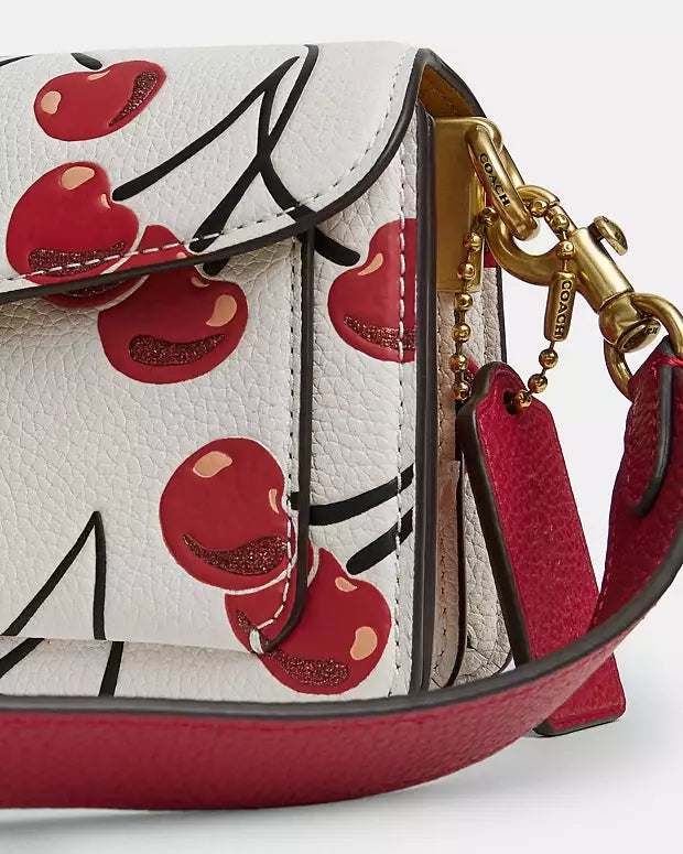BOXED Coach Tabby 20 cherry print