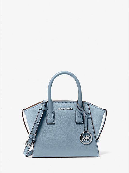Michael kors Avril Mini leather and suede satchel -Blue