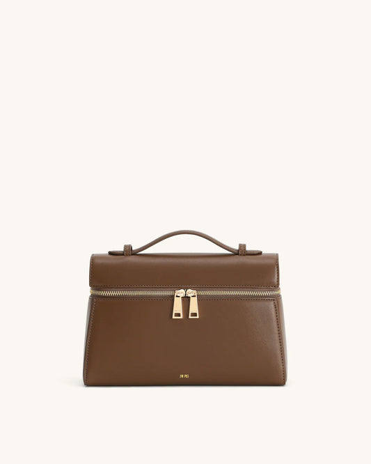 PREORDER BOXED JW PEI Thea Large Top Handle Bag - Mocha Brown