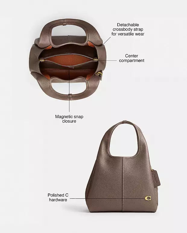 PREORDER BOXED COACH Lana Shoulder bag 23 -Dark Stone