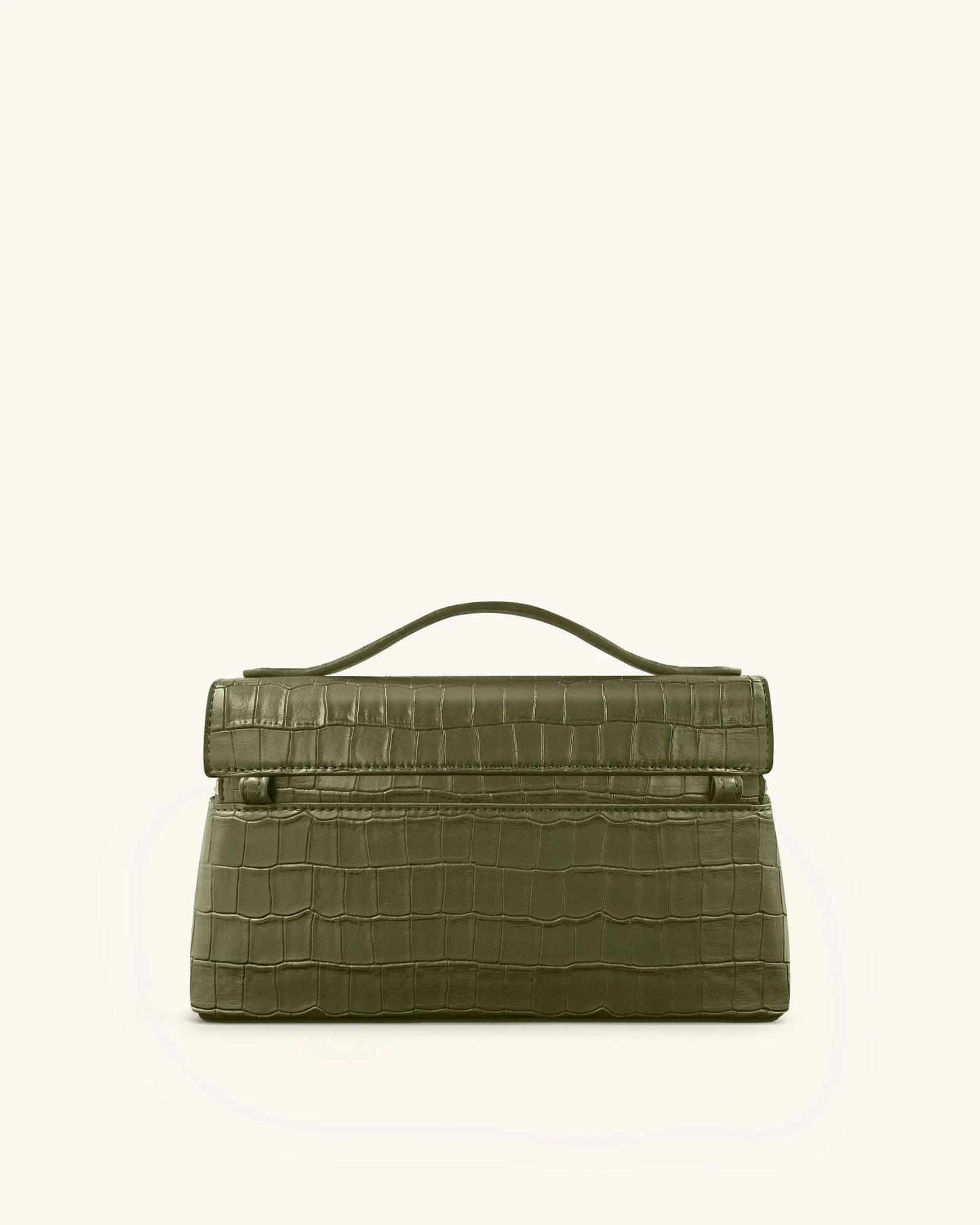 PREORDER JW PEI Thea Croc-Embossed Top Handle Bag - Olive Green