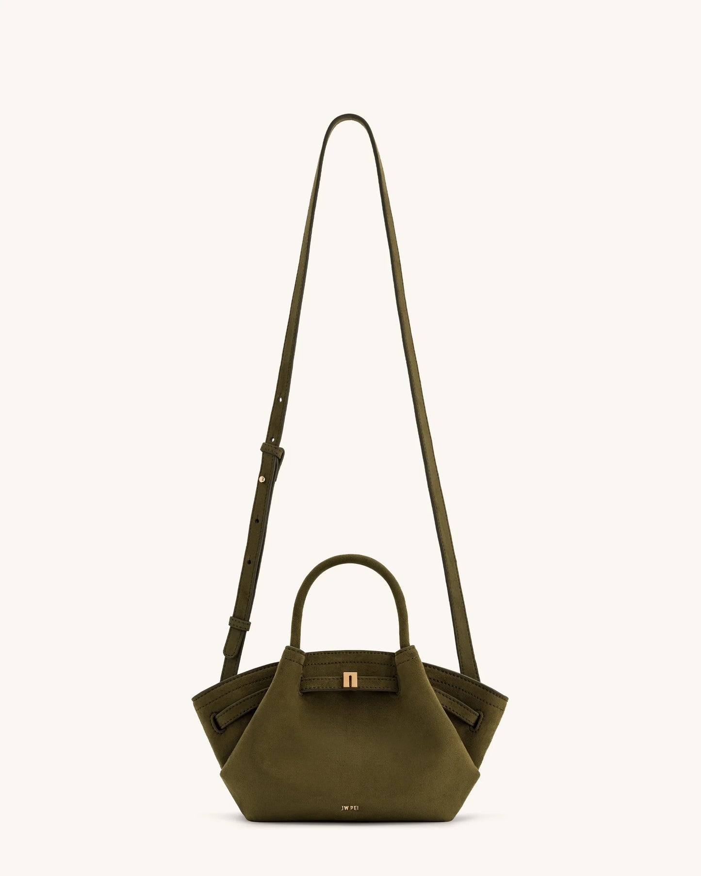 JW PEI Hana Mini Faux Suede tote bag -Dark Olive