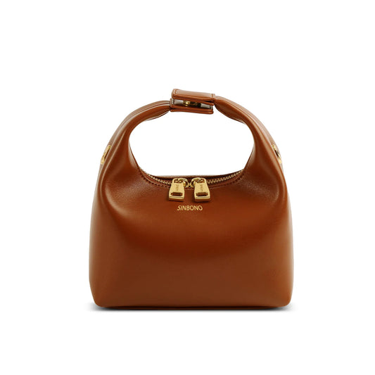 BOXED Sinbono Vienna Mini Top Handle Crossbody Bag -Brown