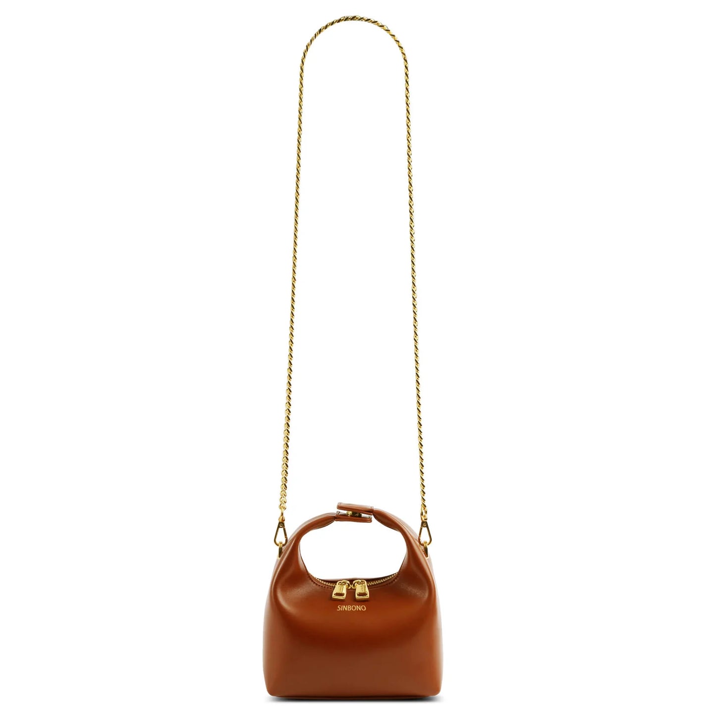 Sinbono Vienna Mini Top Handle Crossbody Bag -Brown