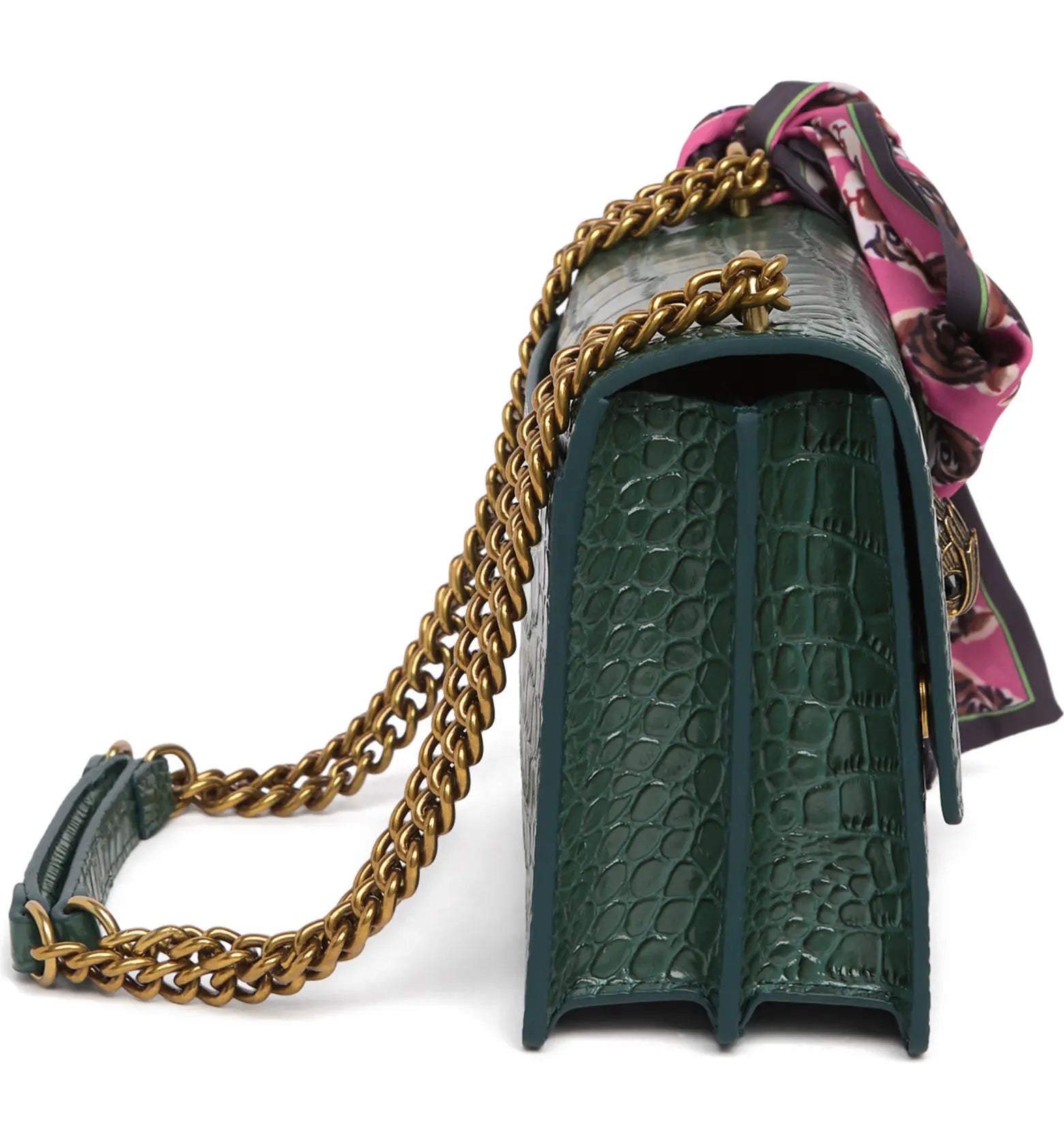 Kurt Geiger Midi Shoreditch Croc Embossed Crossbody bag-Green - Premium  from House of Glitz  - Just $165000.00! Shop now at House of Glitz 