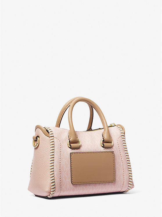 Michael Kors Carine Mini Signature Logo Satchel- Blush