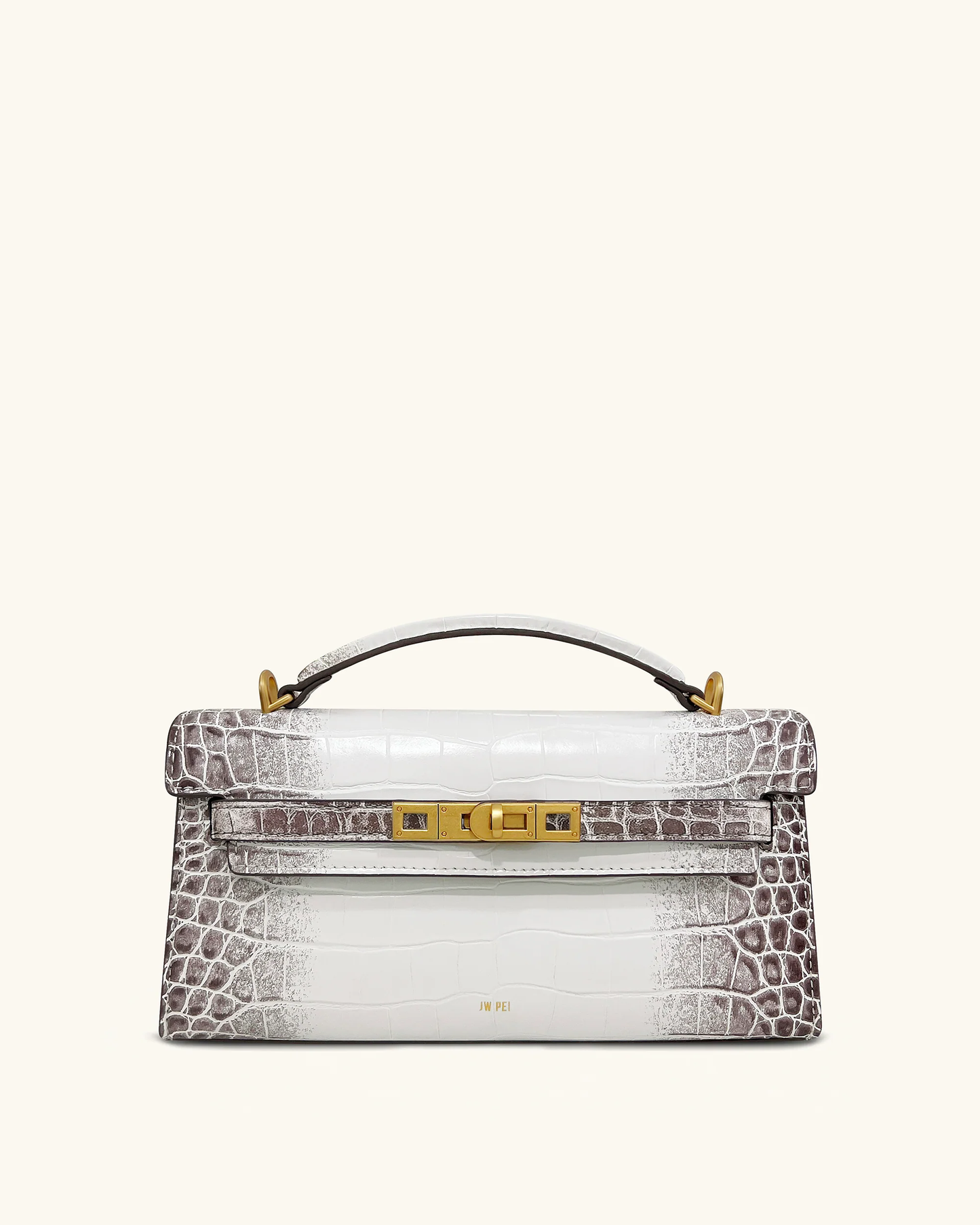 BOXED JWPEI Noor Top Handle Bag - White Croc