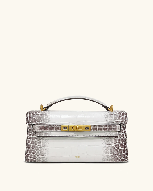BOXED JWPEI Noor Top Handle Bag - White Croc