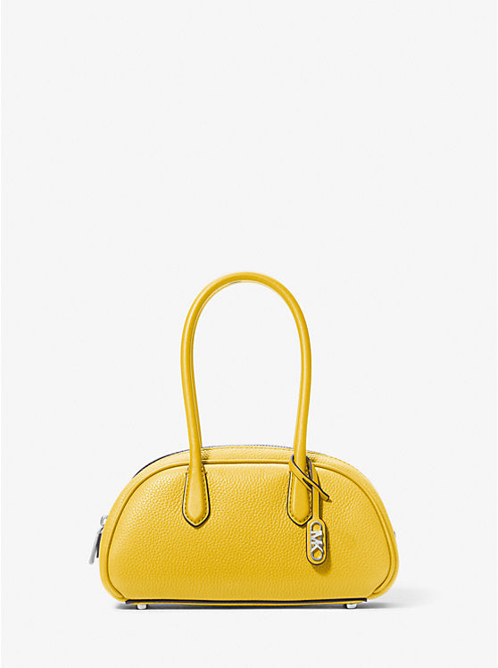 Michael Kors Lulu Small Pebbled Leather Satchel bag-Yellow