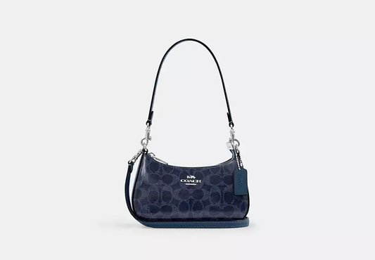 Teri Mini Crossbody Bag In Signature Canvas-Blue