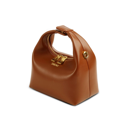 BOXED Sinbono Vienna Medium Top Handle Crossbody Bag - Brown