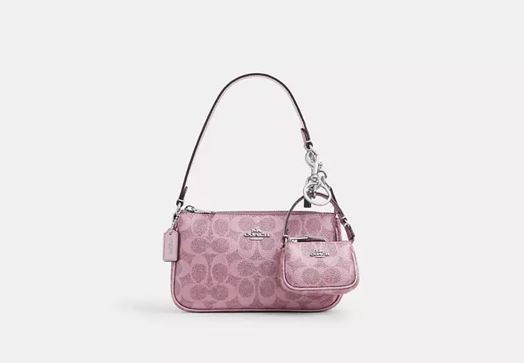 Boxed Coach Nolita 19 And Nolita Bag Charm Set-Pink