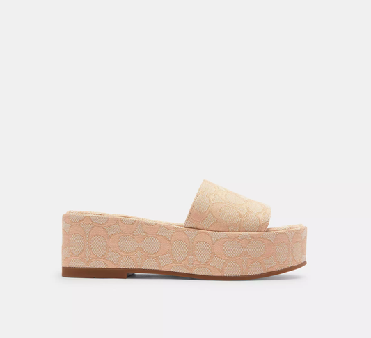 Coach Eloise Slippers In Signature Jacquard-Blush