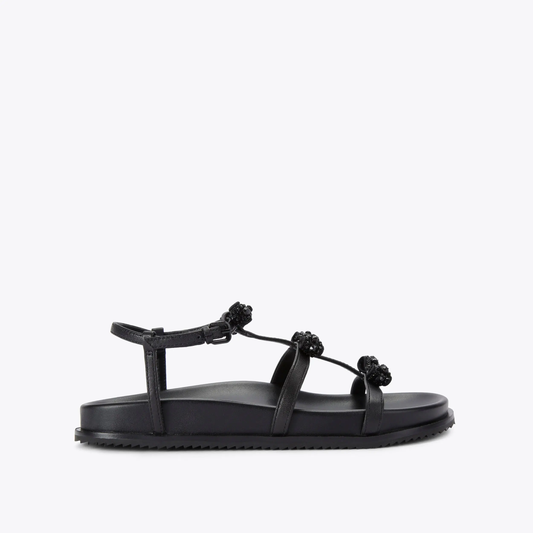 Kurt Gieger Pierra Micro Bow Gladiator Sandal-Black