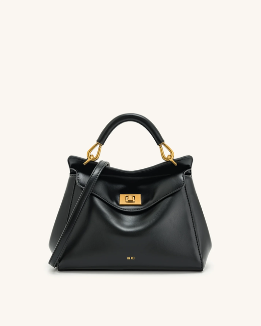 BOXED JW PEI MIDI Lucia Classic Top handle Bag-Black