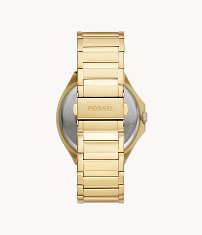 Fossil Male Evanston Multifunction Gold-Tone Stainless Steel Watch - Premium  from House of Glitz  - Just $80000.00! Shop now at House of Glitz 