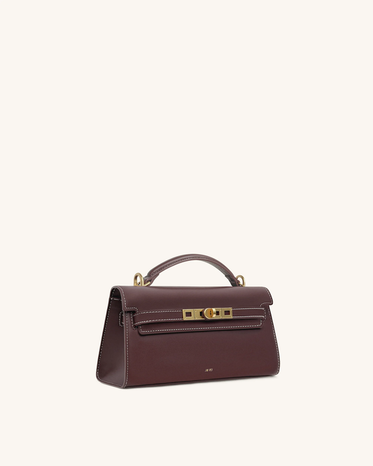 BOXED JWPEI Noor Top Handle Bag - Reddish Brown