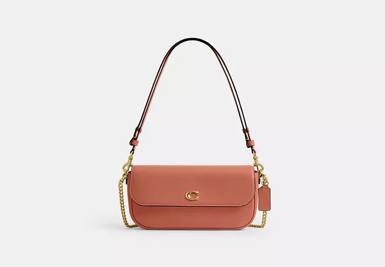 COACH Brook flap crossbody bag -Peach
