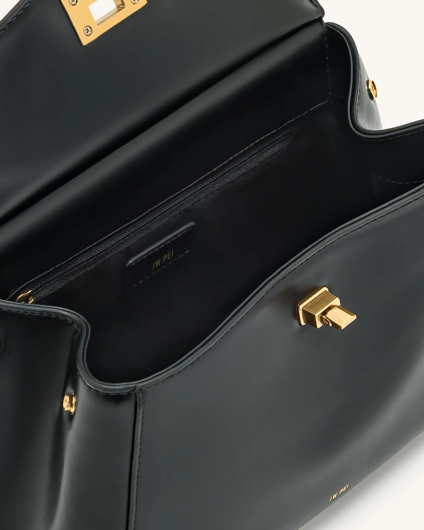 BOXED JW PEI MIDI Lucia Classic Top handle Bag-Black