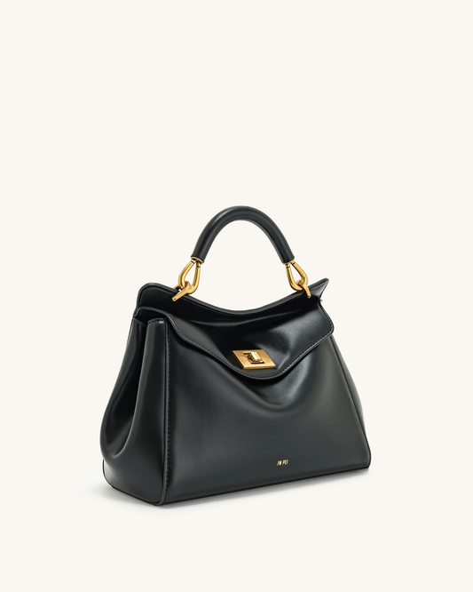 BOXED JW PEI MIDI Lucia Classic Top handle Bag-Black