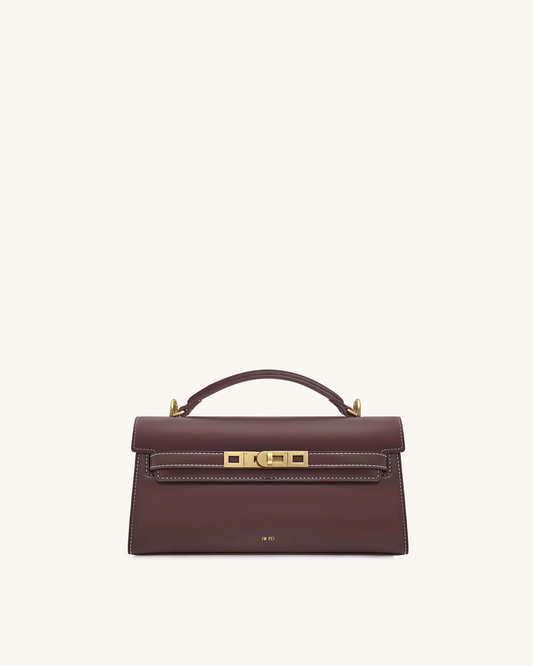 BOXED JWPEI Noor Top Handle Bag - Reddish Brown