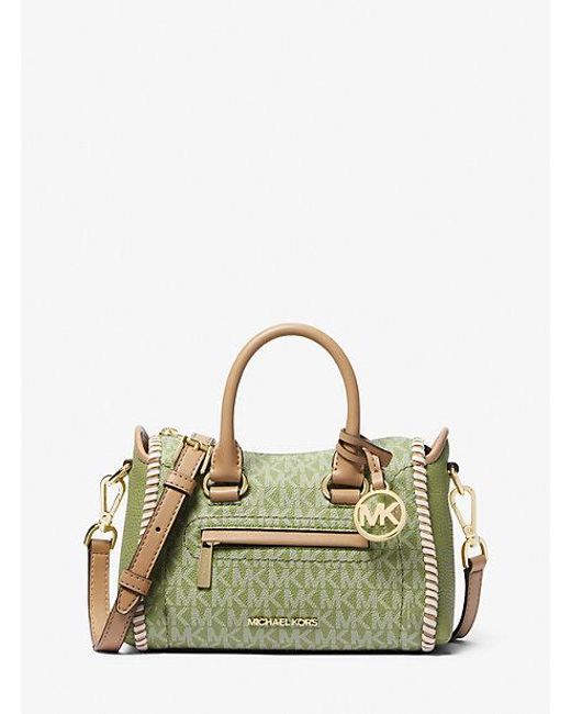 Michael Kors Carine Mini Signature Logo Satchel-Sage