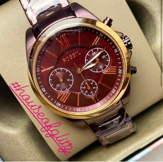 Fossil Modern Courier chronograph watch -Burgundy - Premium  from House of Glitz - Just $85000.00! Shop now at House of Glitz 